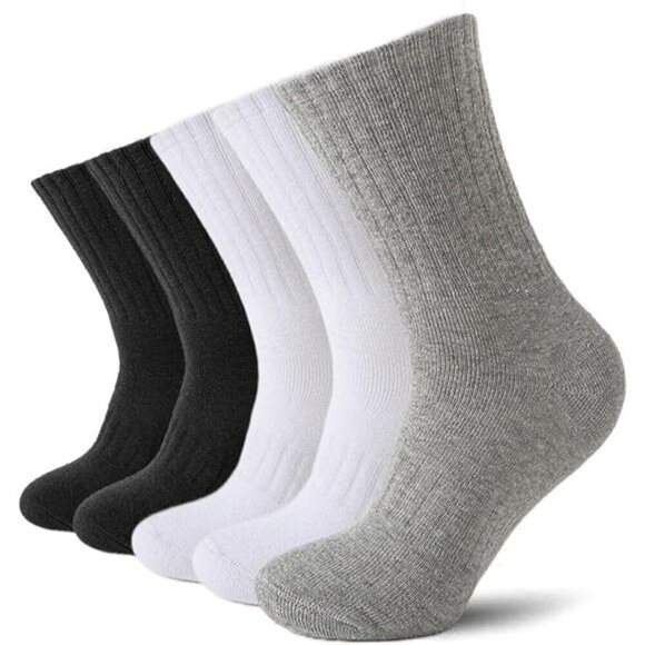 5 Pairs Wool Socks Men Thick Thermal Winter Warm Hiking Soft Cozy Boot Camping - Picture 1 of 3